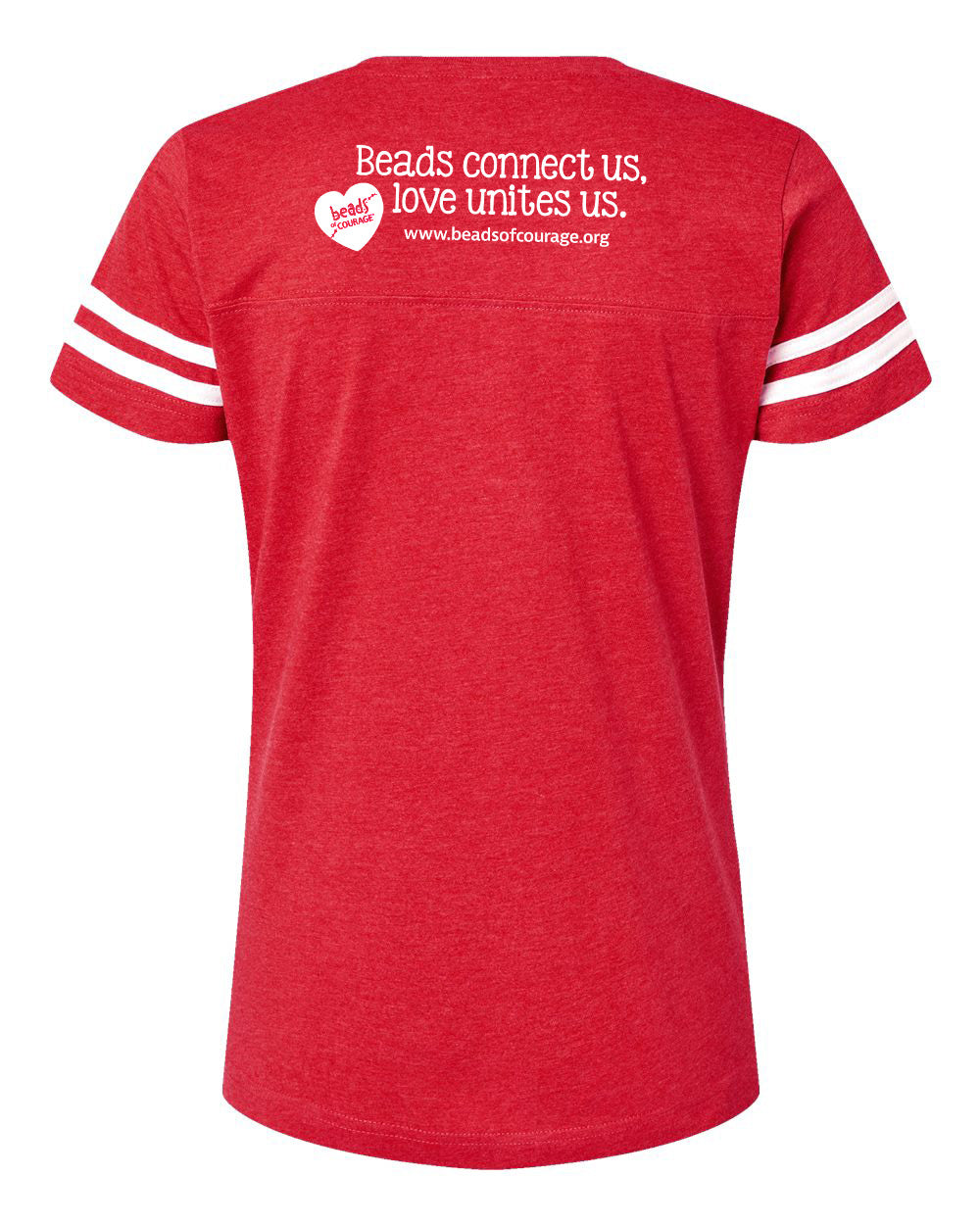 Adult Red V-Neck Sports Shirt - Womens