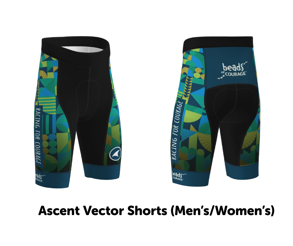 Team Beads of Courage 2025 Ascent Vector Shorts (Long Inseam, Men's/Women's)