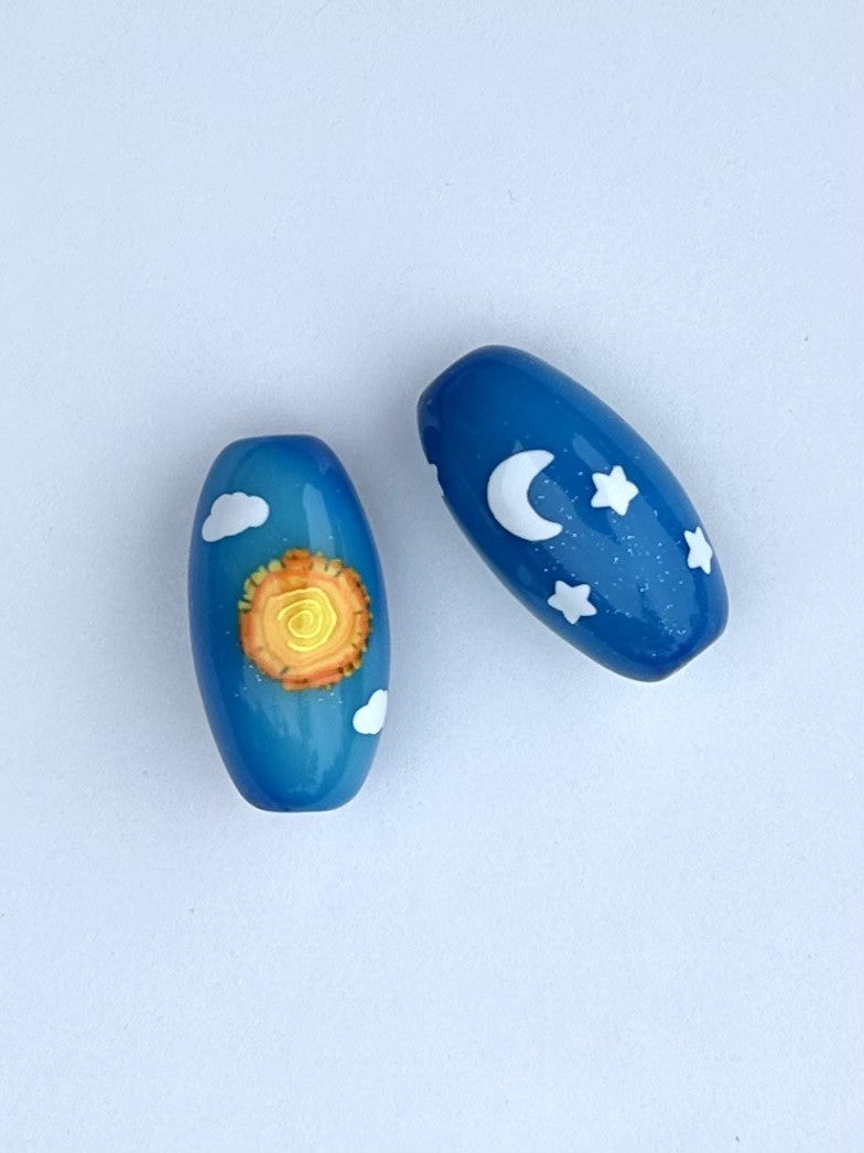 June 2025 Bead of the Month - Our Amazing Sky Bead (glow-in-the-dark) - "The day inspires hope and energy & night inspires calm and peace
