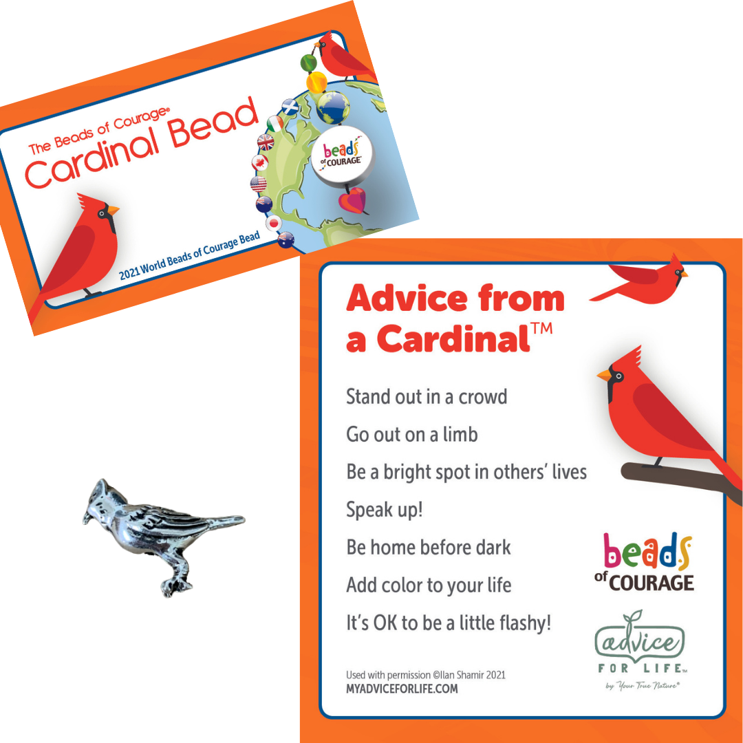 Beads of Courage, WBOCD 2021 Vintage Cardinal Bead (1pc)