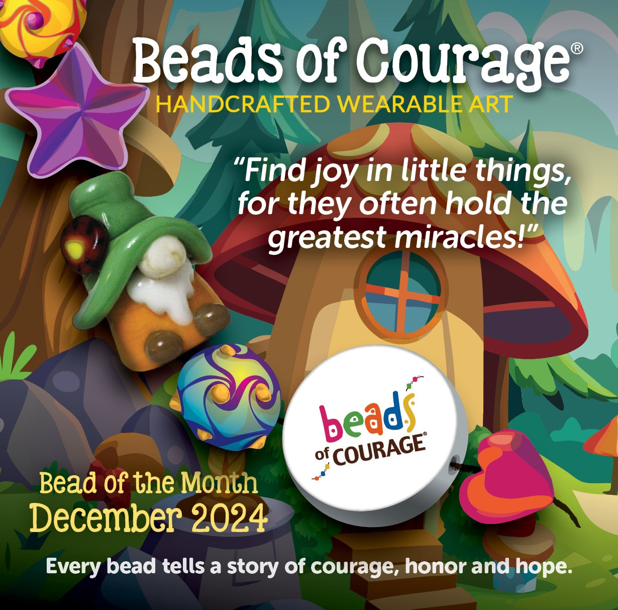 Dec 2024 Bead of The Month BEADS OF COURAGE STS