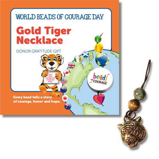 Beads of Courage, WBOCD 2022 Gold Tiger Necklace