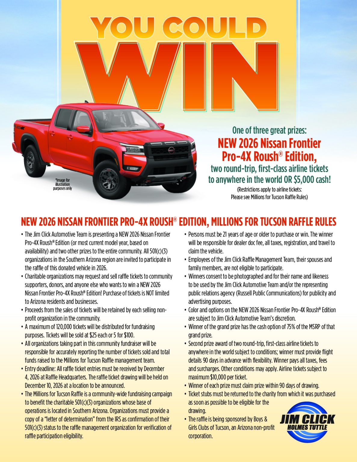 Jim Click Millions for Tucson Raffle