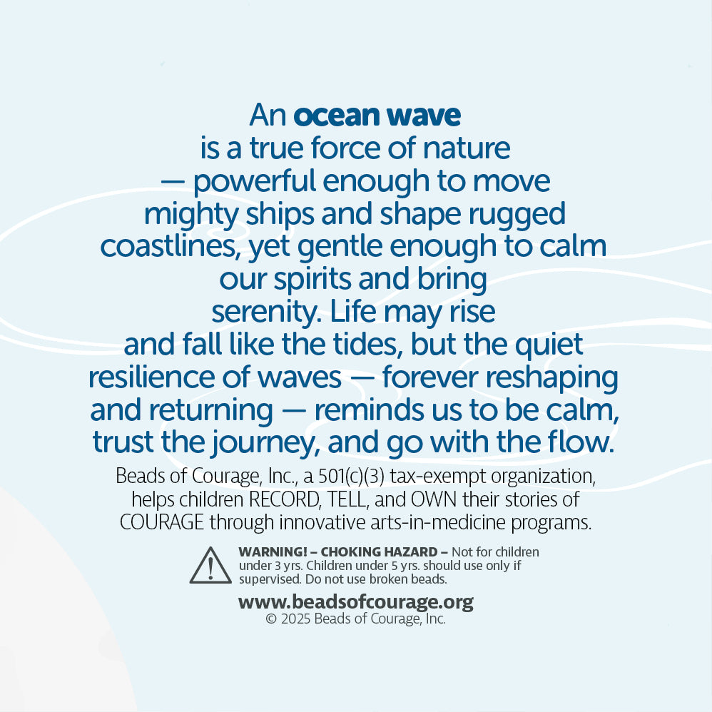 World Beads of Courage Day 2025 - Ocean Wave Bead (Family Pack of 4)