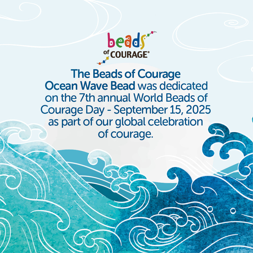 World Beads of Courage Day 2025 - Ocean Wave Bead (Family Pack of 4)
