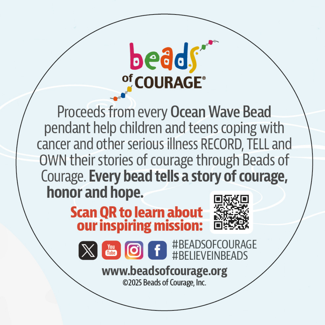 World Beads of Courage Day 2025 - Ocean Wave Bead (Family Pack of 4)