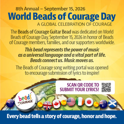 2026 World Beads of Courage Day - Guitar Bead