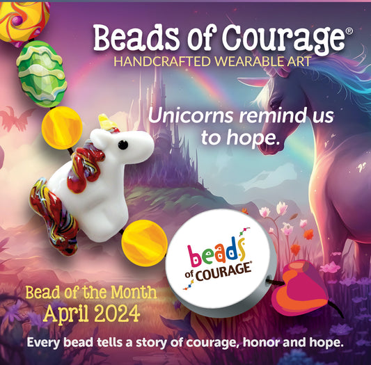 Beads of Courage, April 2024 Bead of the Month - The Unicorn Bead reminds you that anything is possible.