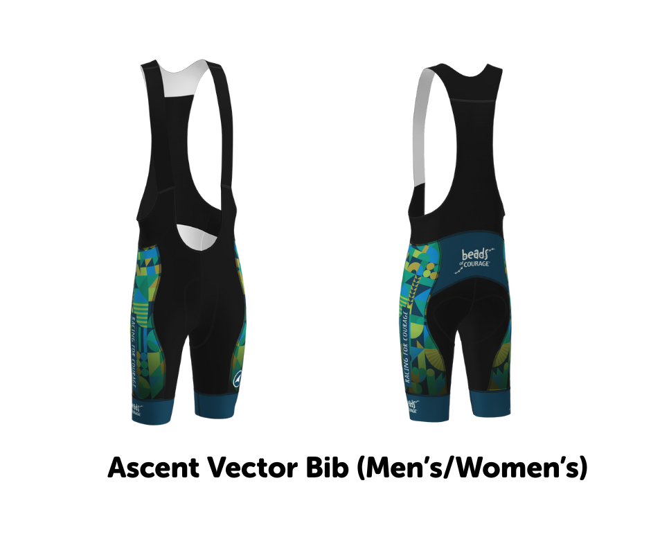 Team Beads of Courage 2025 Ascent Vector Bib Shorts (Long Inseam, Men's/Women's)