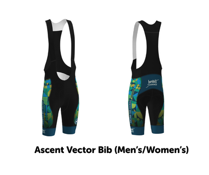 Team Beads of Courage 2025 Ascent Vector Bib Shorts (Long Inseam, Men's/Women's)