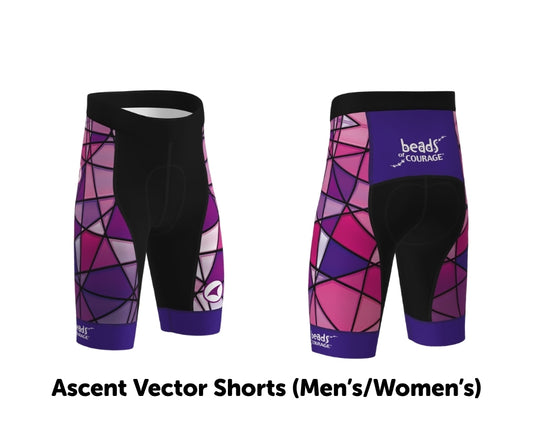 Team Beads of Courage 2026 Ascent Vector Shorts (Long Inseam, Men's/Women's)