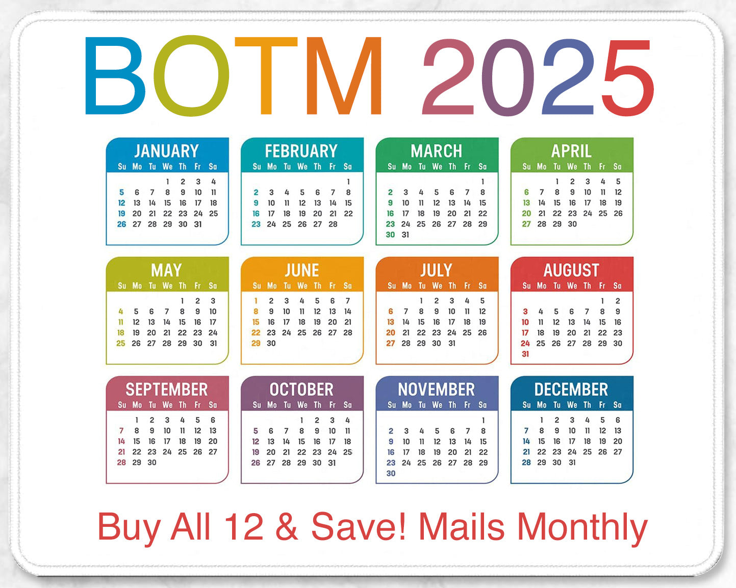 2025 Bead of The Month - Get All 12! Ships Monthly