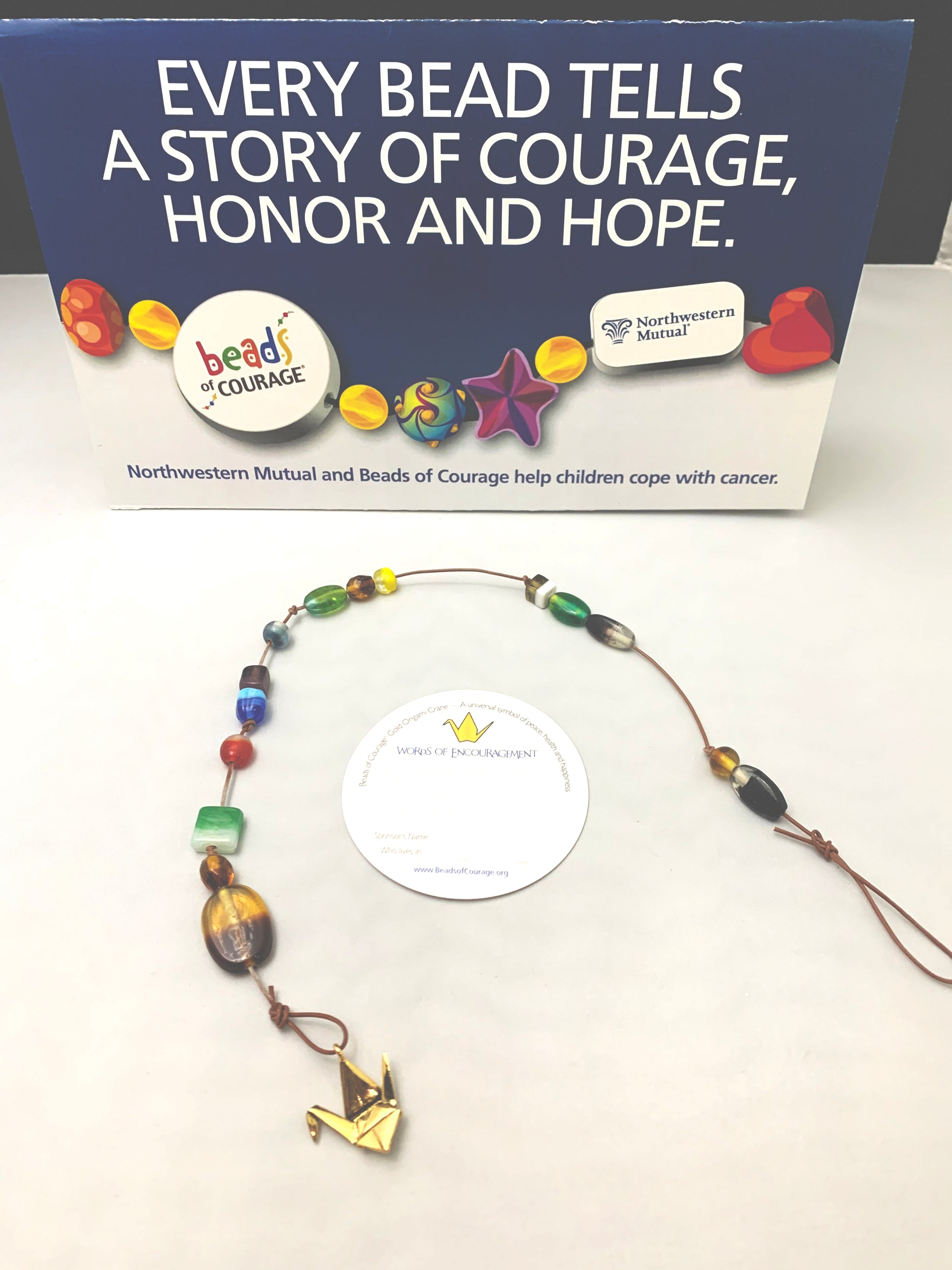 Beads of Courage, Northwestern Mutual Gold Origami Crane Kit (2)