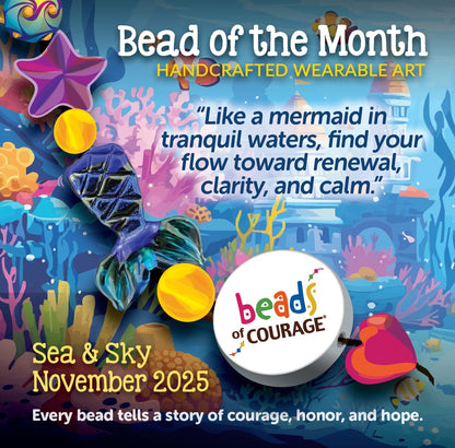 November 2025 Bead of the Month - Magical Mermaid Tail Bead
