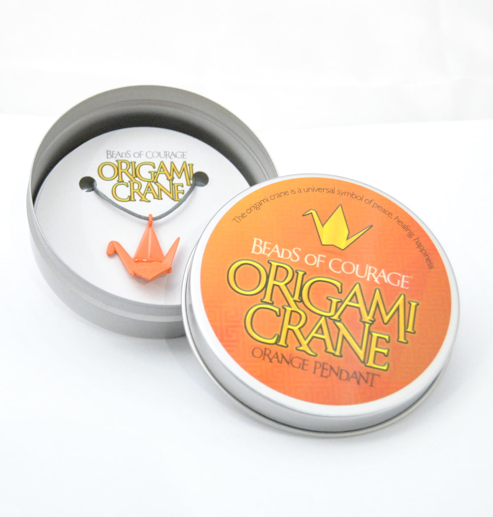 Beads of Courage, Origami Crane - Orange