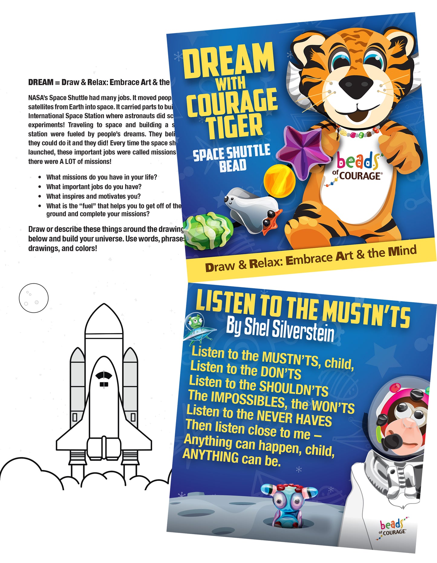 Shuttle DREAM Activity, Bead & Bracelet Making Kit  - IT'S OUT OF THIS WORLD!
