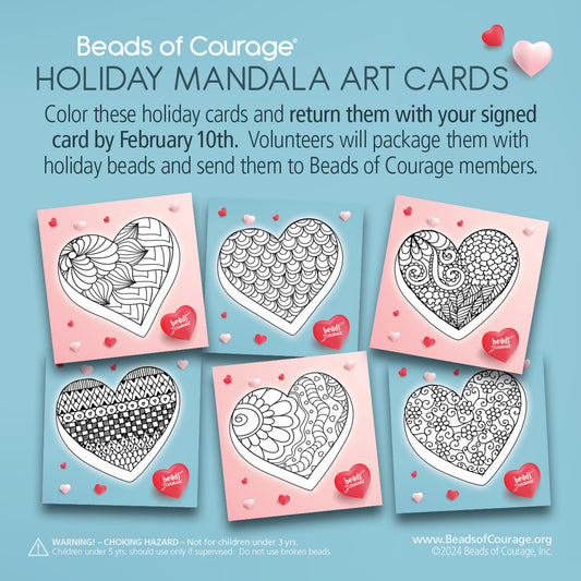 Holiday Heart Mandala Cards