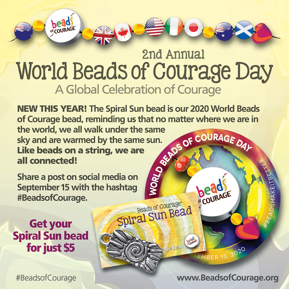 Beads of Courage, World Beads of Courage Bead 2020 - Spiral Sun