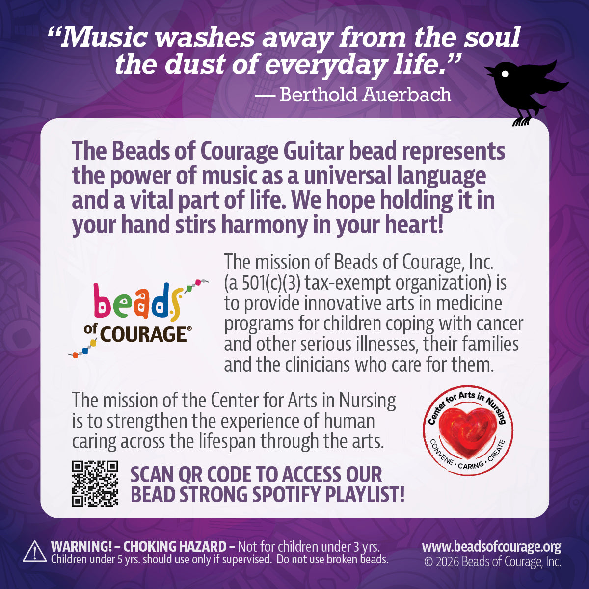 Beads of Courage Guitar Bead