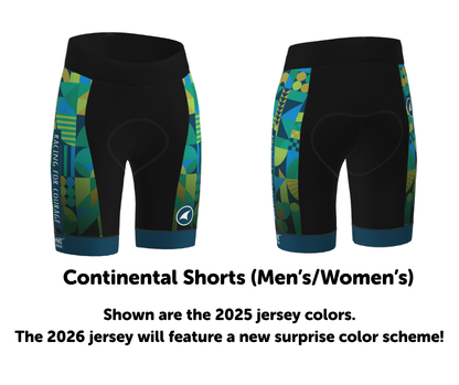 Team Beads of Courage 2026 Continental Shorts (Short Inseam, Men's/Women's)