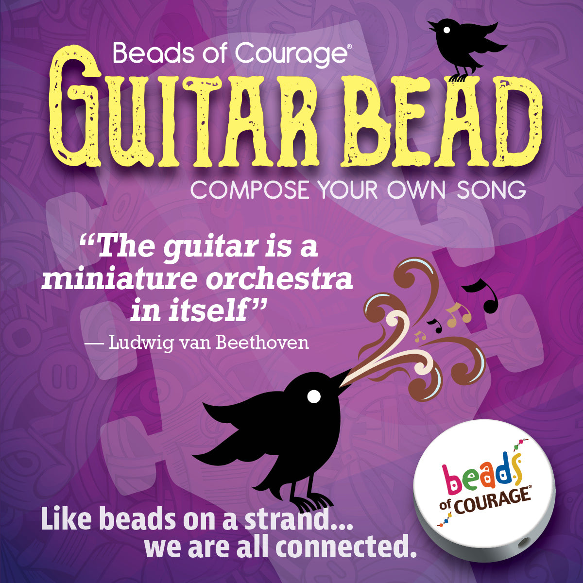 Beads of Courage Guitar Bead