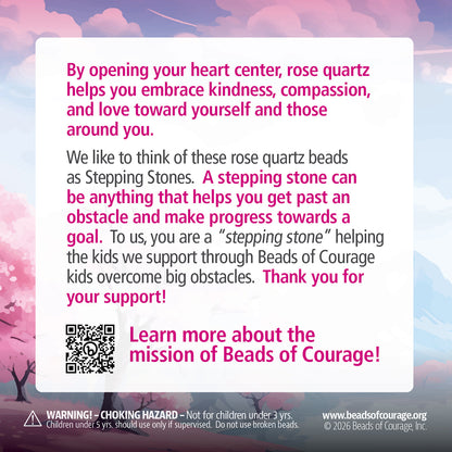 Stepping Stones Add a Bead Pendant Pink Quartz