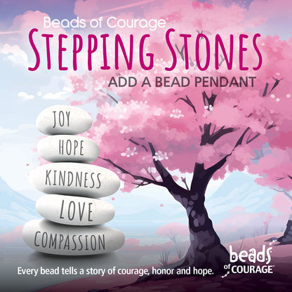 Stepping Stones Add a Bead Pendant Pink Quartz