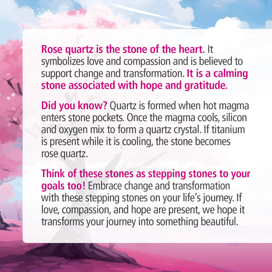 Stepping Stones Add a Bead Pendant Pink Quartz