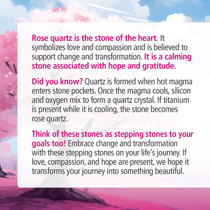 Stepping Stones Add a Bead Pendant Pink Quartz