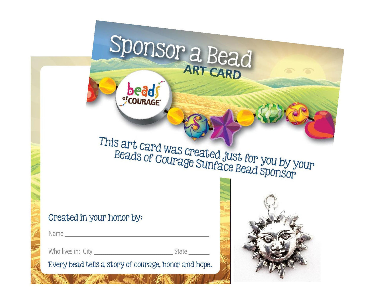 Beads of Courage, Art Card Kit - Sunface